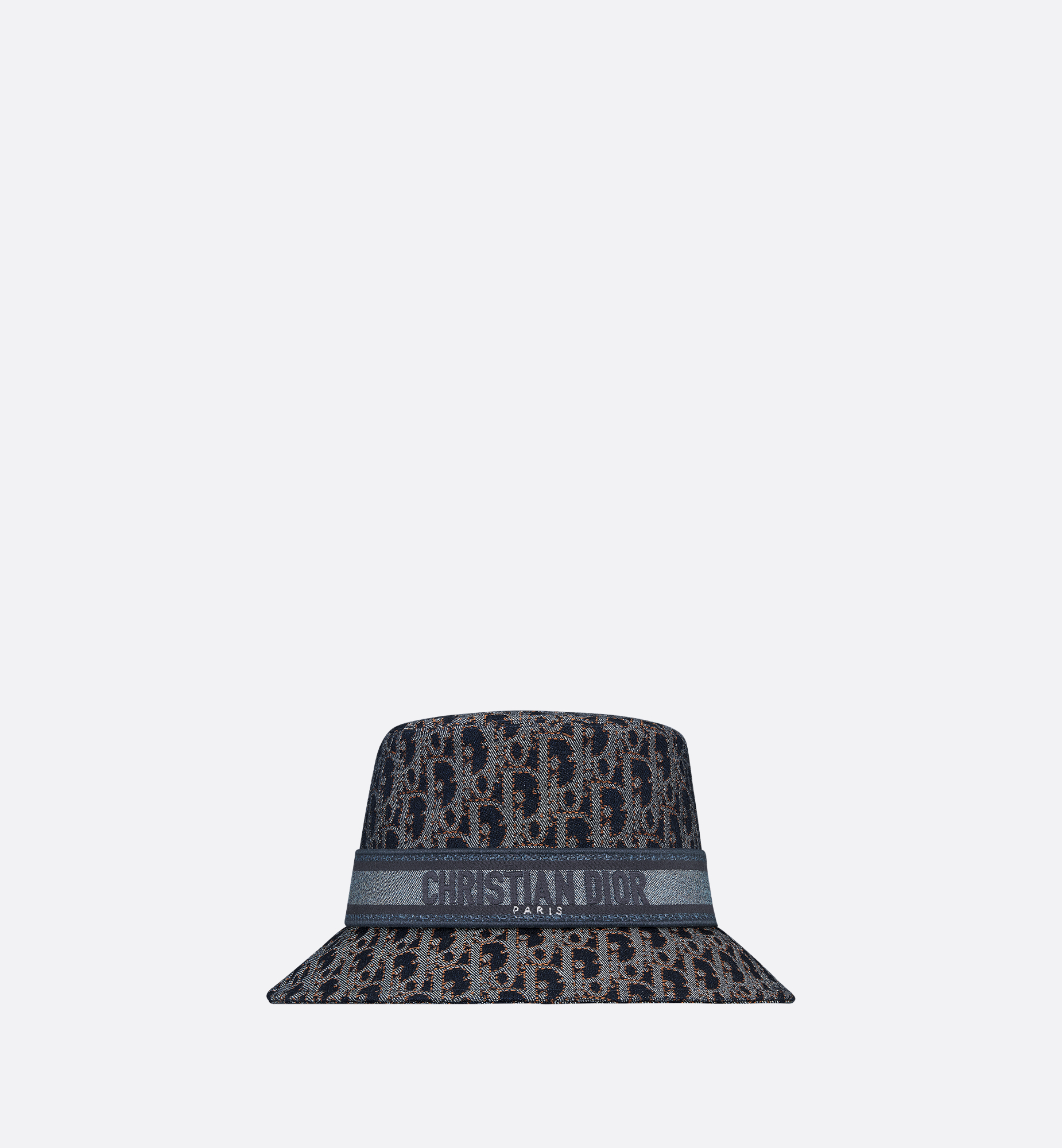 Dior Oblique Denim D-Bobby Small-Brim Bucket Hat Blue Jacquard