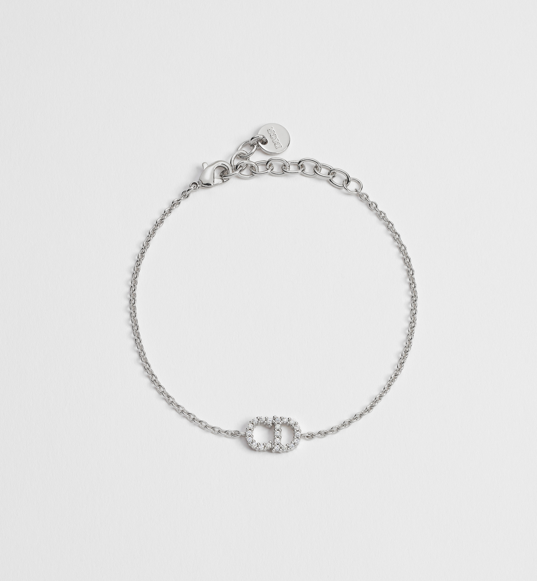 Clair D Lune Bracelet Silver-Finish Metal and Sparkling Crystals