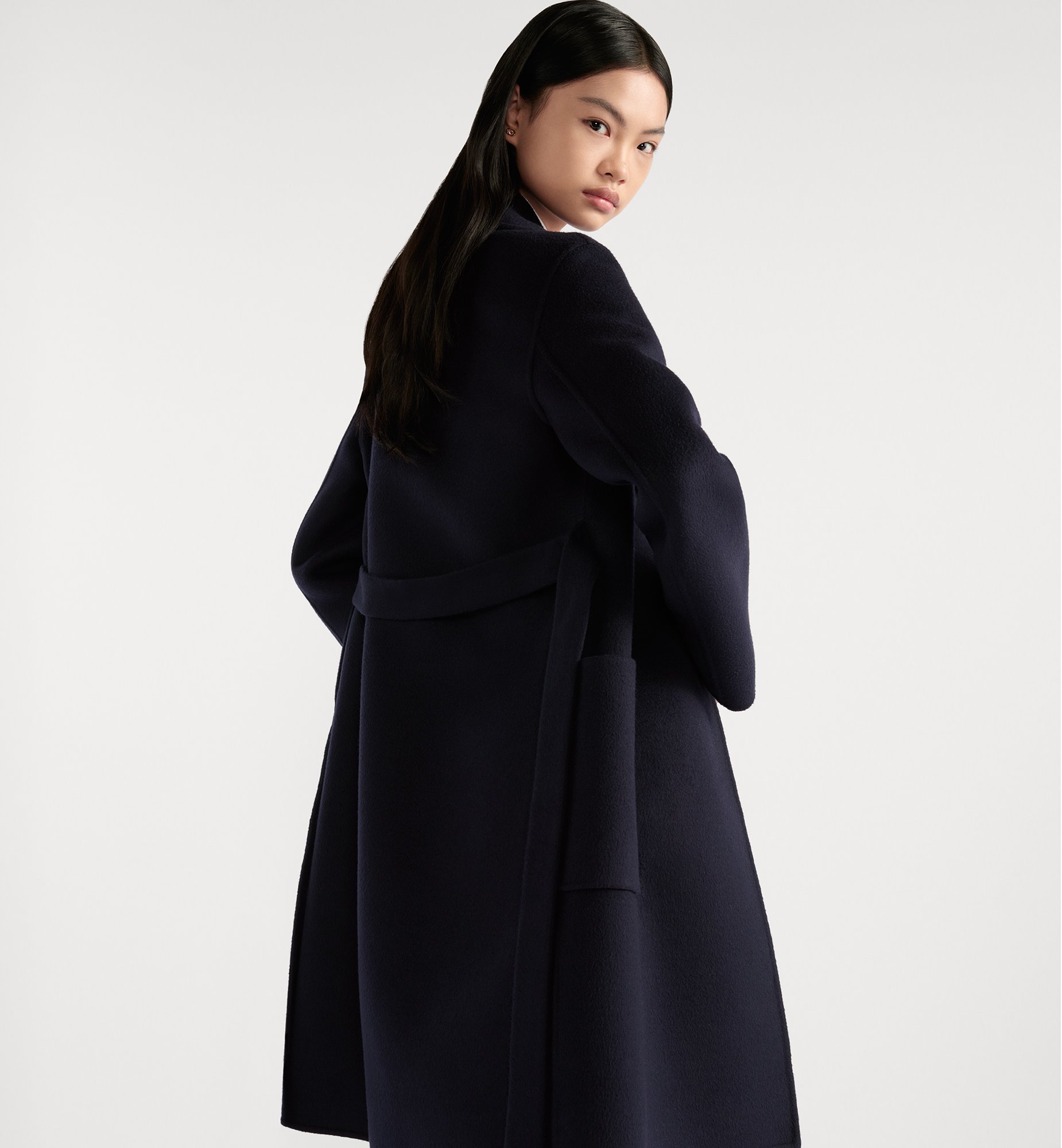 DIOR | ベルト付き コート ダブルフェース バージンウール