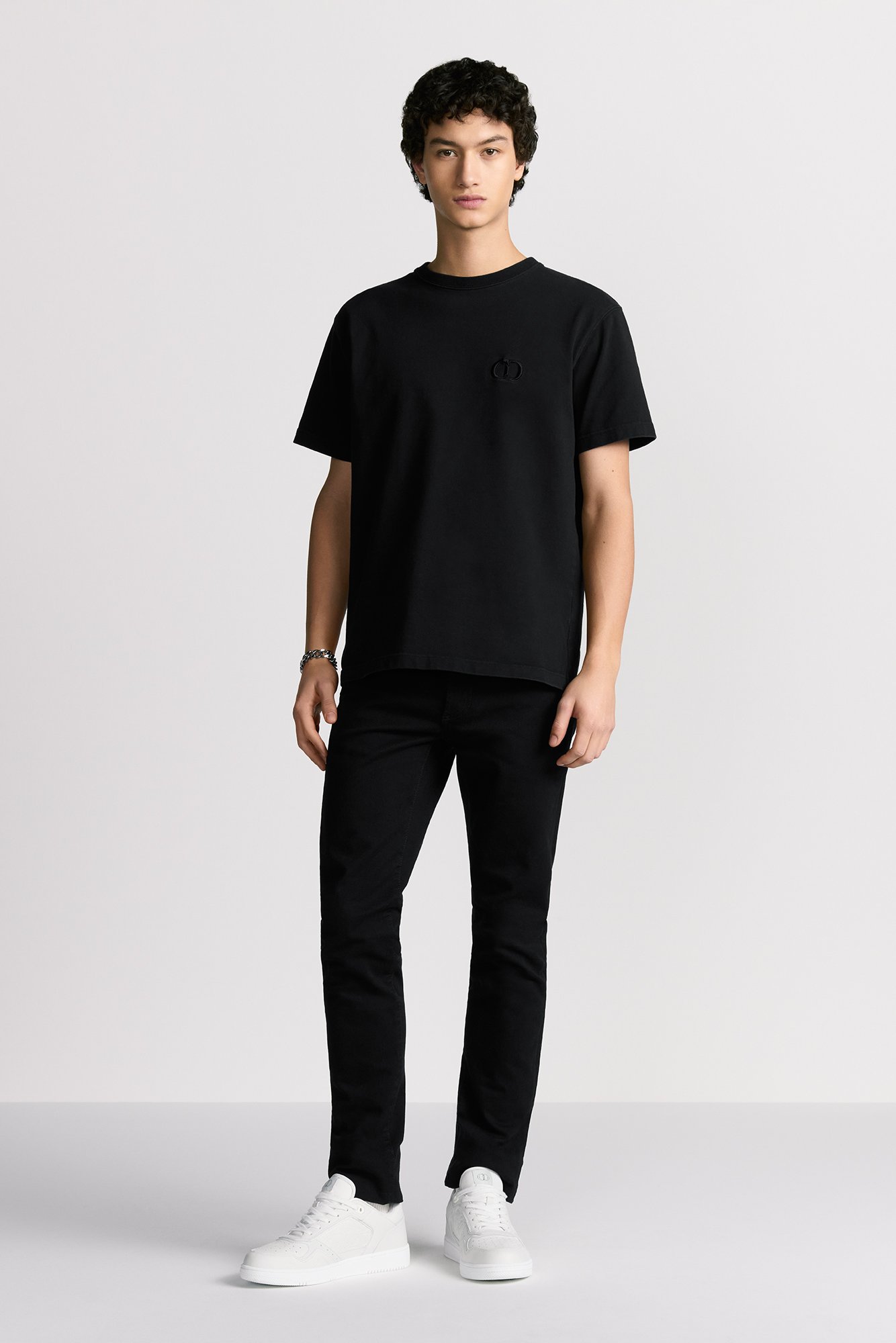 CD Icon T-Shirt, Relaxed Fit Black Cotton Jersey | DIOR