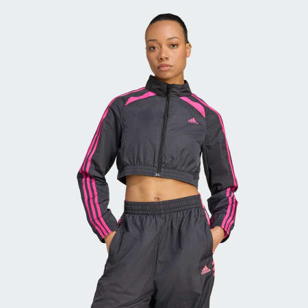 Clothing - Teamgeist Adicolor Cropped Track Top - Black | adidas