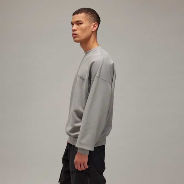 adidas Y-3 Logo Crew Sweatshirt - Grey | Free Shipping with adiClub