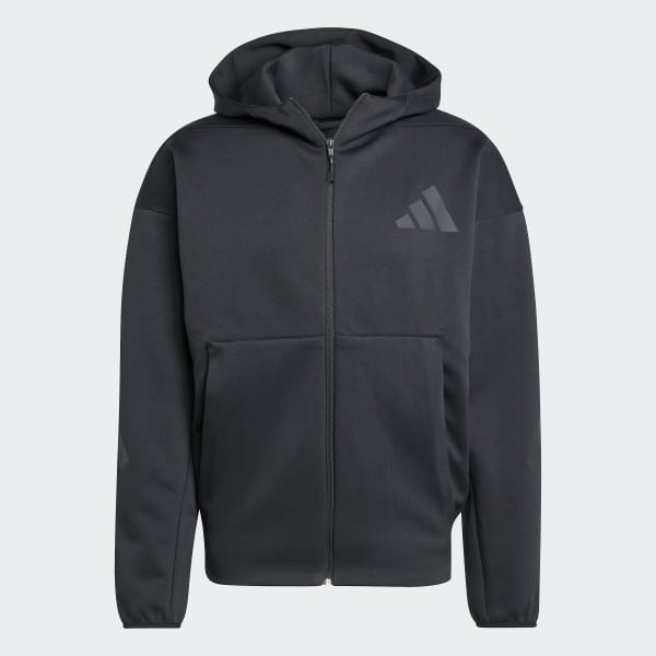 adidas Z.N.E. Full-Zip Hooded Track Jacket - Black | Free Shipping