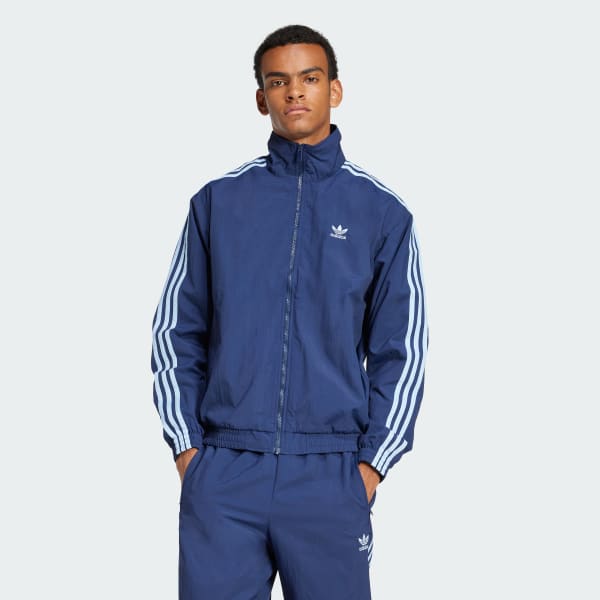 adidas Adicolor Woven Firebird Track Top - Blue | Free Shipping