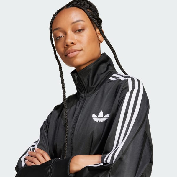 adidas Adicolor Classic Firebird Loose Track Top - Black | Free