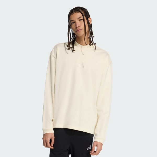 adidas ALL SZN Luxe Turtleneck Long Sleeve Sweatshirt - White