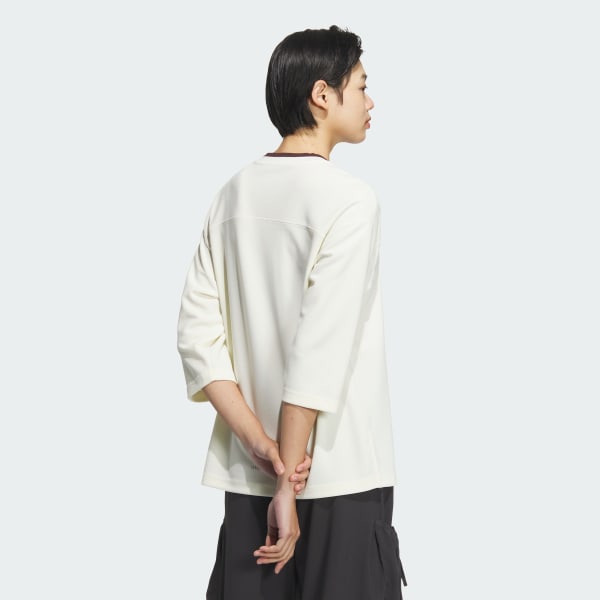 アディダス カレッジ ルーズフィット ピケ 3/4袖（七分袖）Tシャツ