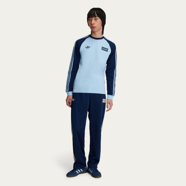 adidas TOUR 3-STRIPES LONGSLEEVE TEE - Blue | Free Shipping with
