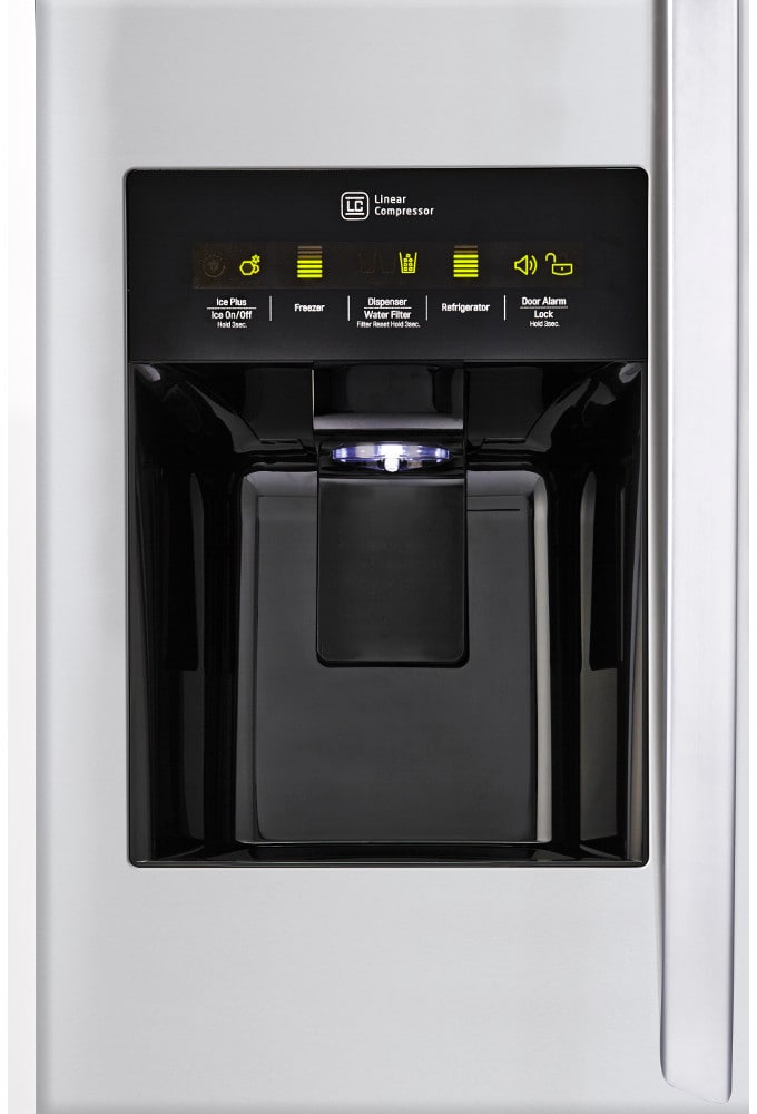 LG LSXS26336S 36 Inch Side-by-Side Refrigerator with External