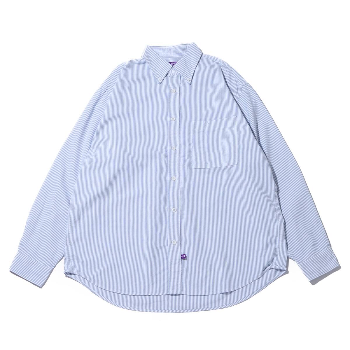 THE NORTH FACE PURPLE LABEL Button Down Striped Field Shirt Sax