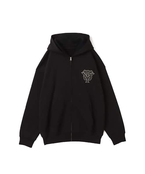 TOKYO 23 Patch Logo Zip Up Hoodie BLACK（トウキョウ 23 パッチ ロゴ