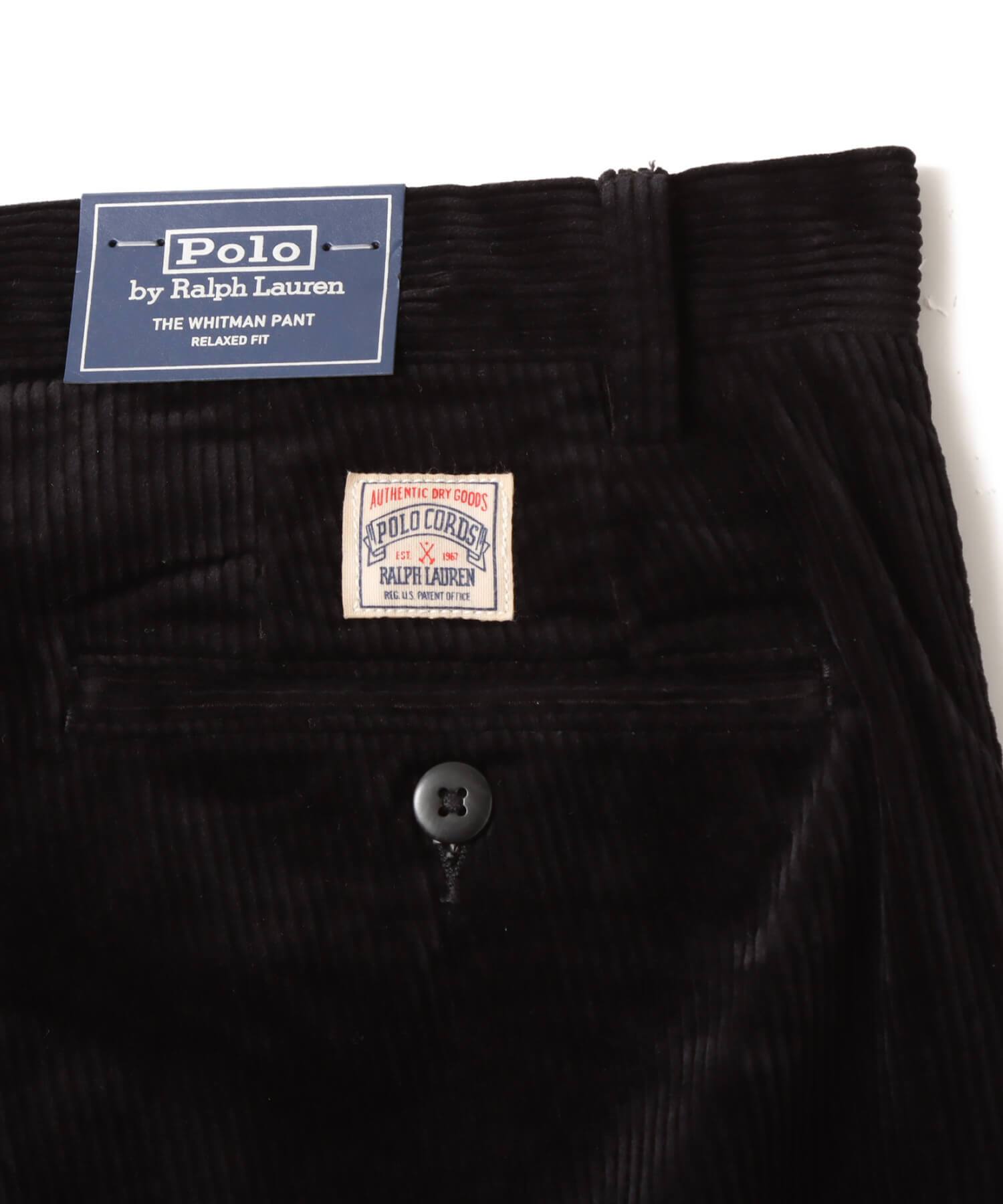 POLO RALPH LAUREN RALAXED FIT CORDUROY WHITMAN CHINO PLEATED PANTS