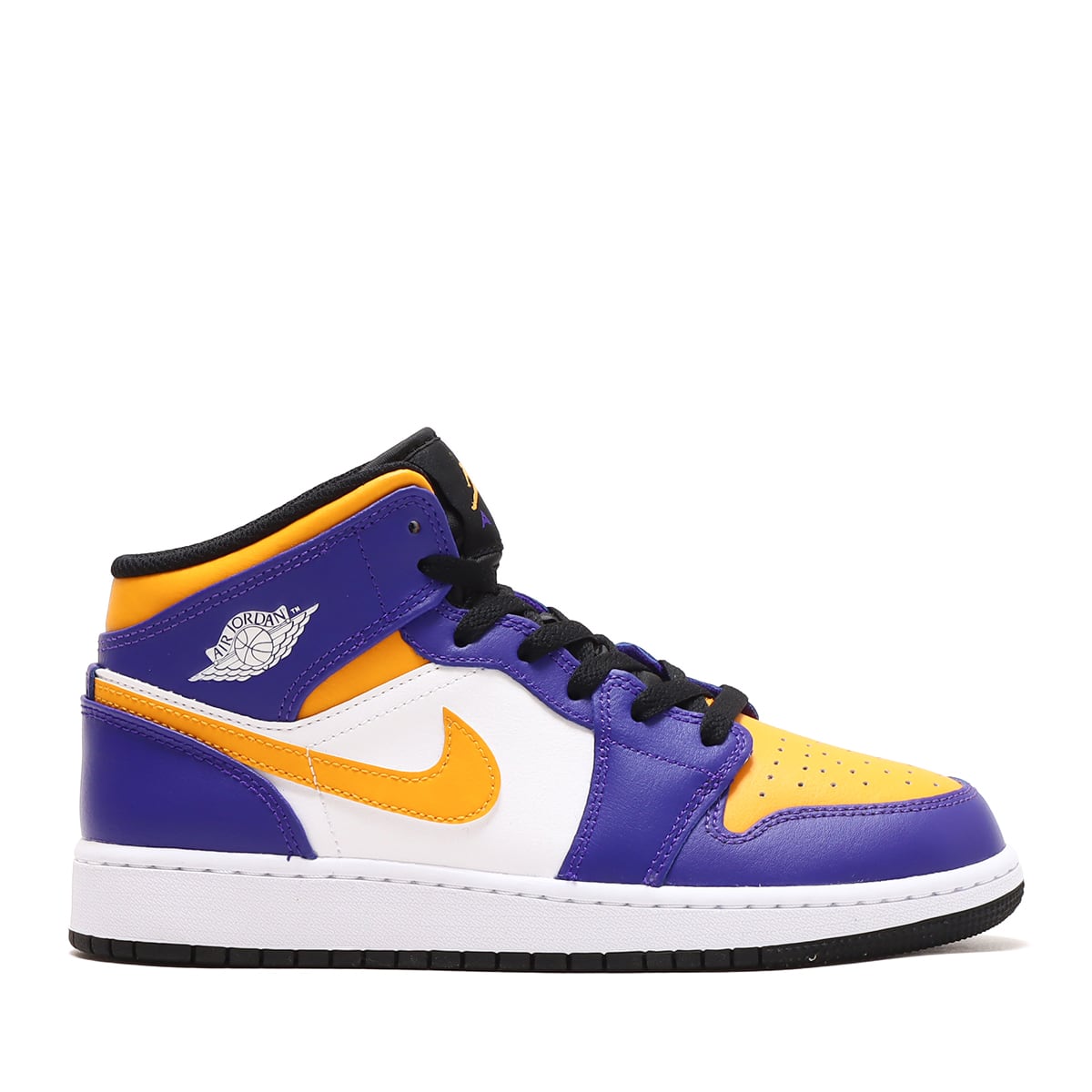 JORDAN BRAND AIR JORDAN 1 MID (GS) DARK CONCORD/TAXI-WHITE-BLACK
