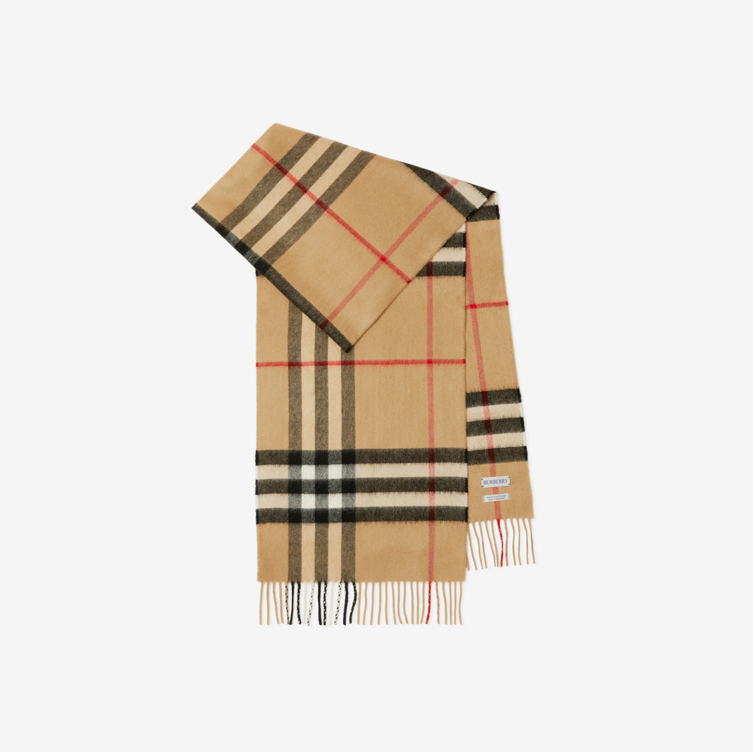チェック カシミアスカーフ (アーカイブベージュ) | Burberry®公式サイト