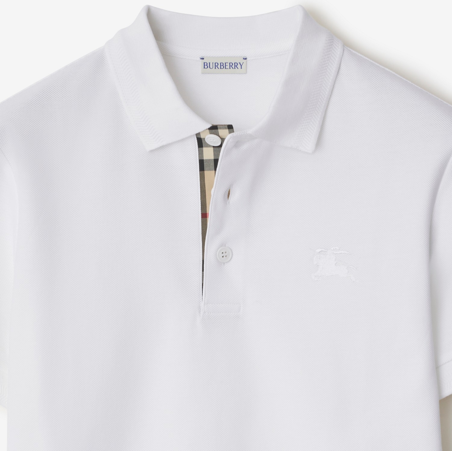 Cotton Polo Shirt in White - Men | Burberry® Official