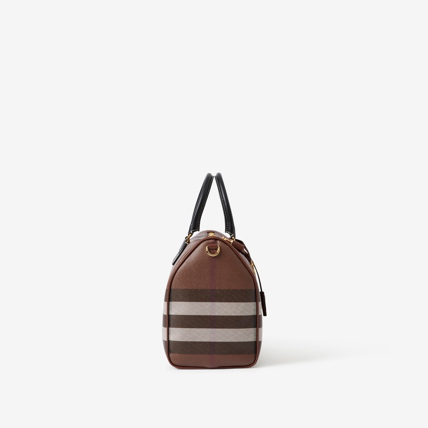 Medium Check Bowling Bag in Dark birch brown - Women | Burberry