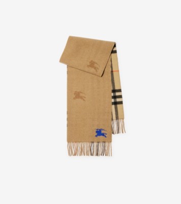 リバーシブル EKD チェック カシミアスカーフ (サンド) | Burberry