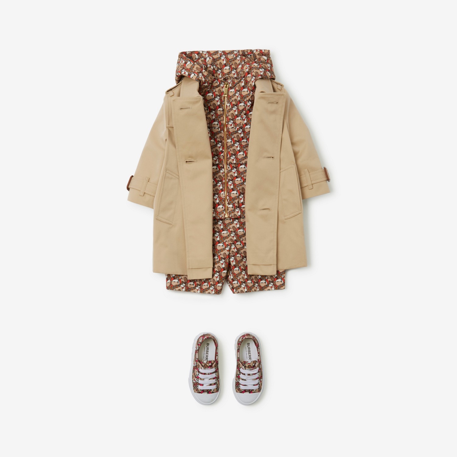 Gabardine Trench Coat in Honey | Burberry® Official