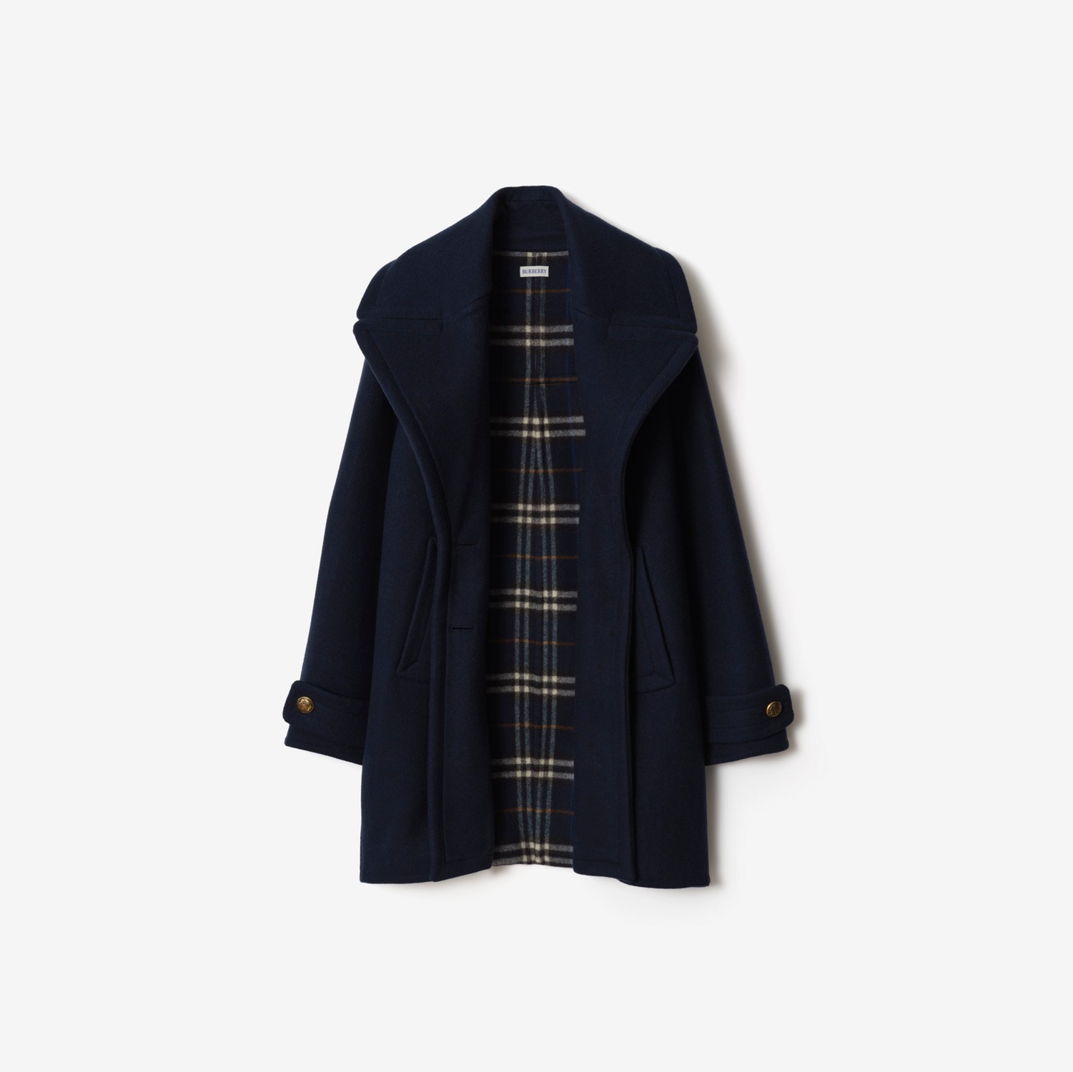 ウールコート (パイロットブルー) - ウィメンズ | Burberry®公式サイト