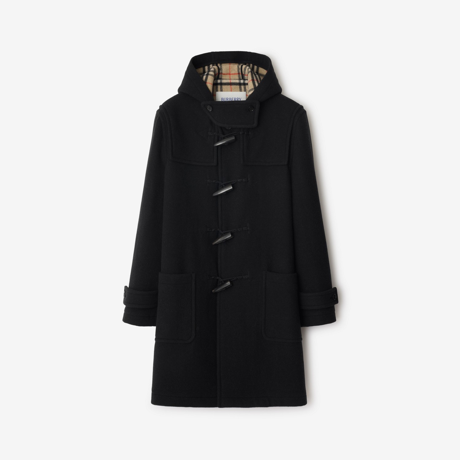 ウール ダッフルコート (ブラック) - メンズ, ウール | Burberry®公式