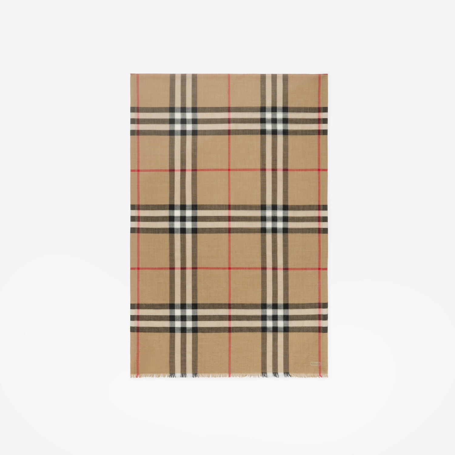 チェック ウールシルク スカーフ (アーカイブベージュ) | Burberry