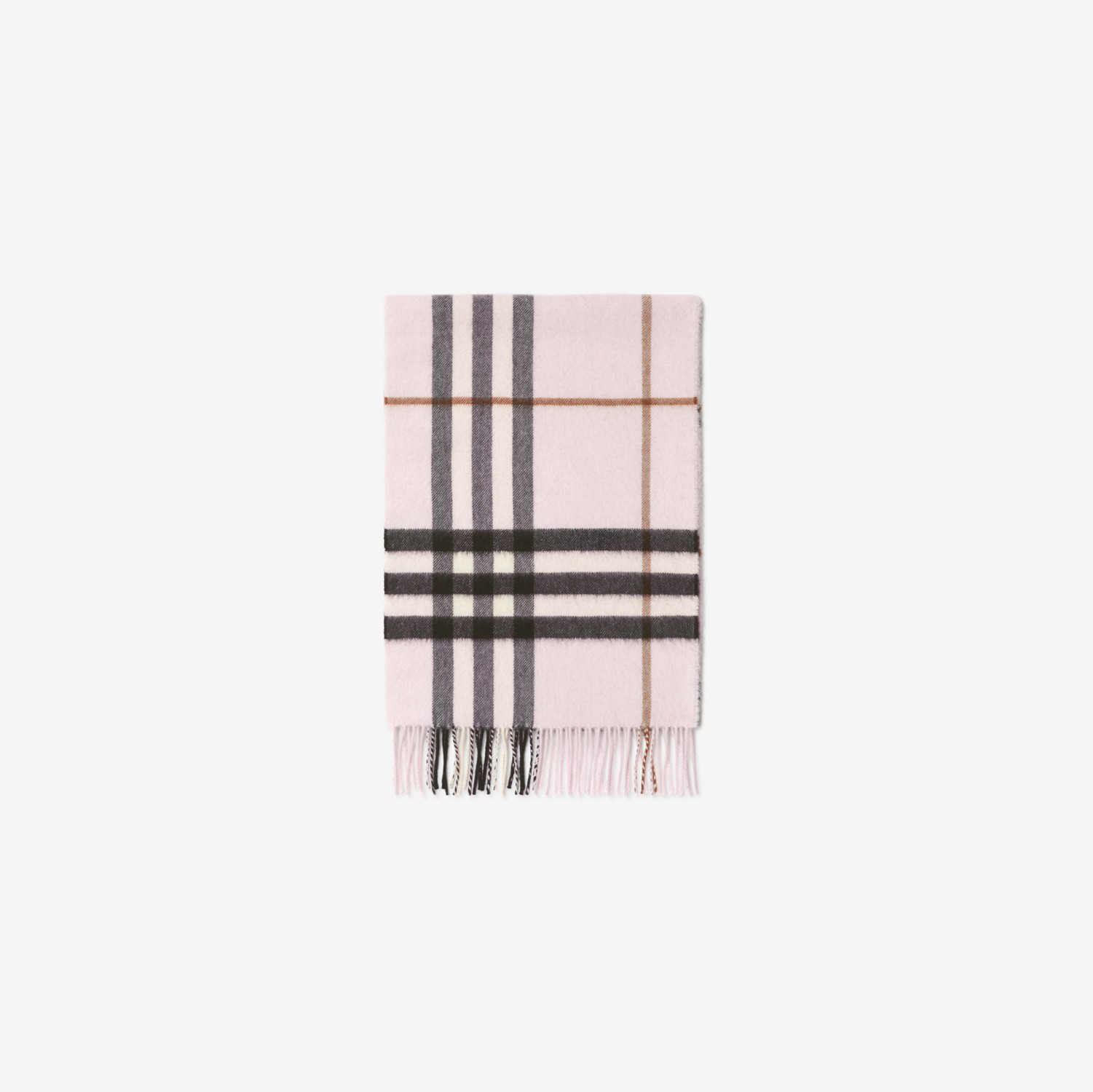 チェック カシミアスカーフ (ペールキャンディピンク) | Burberry®公式