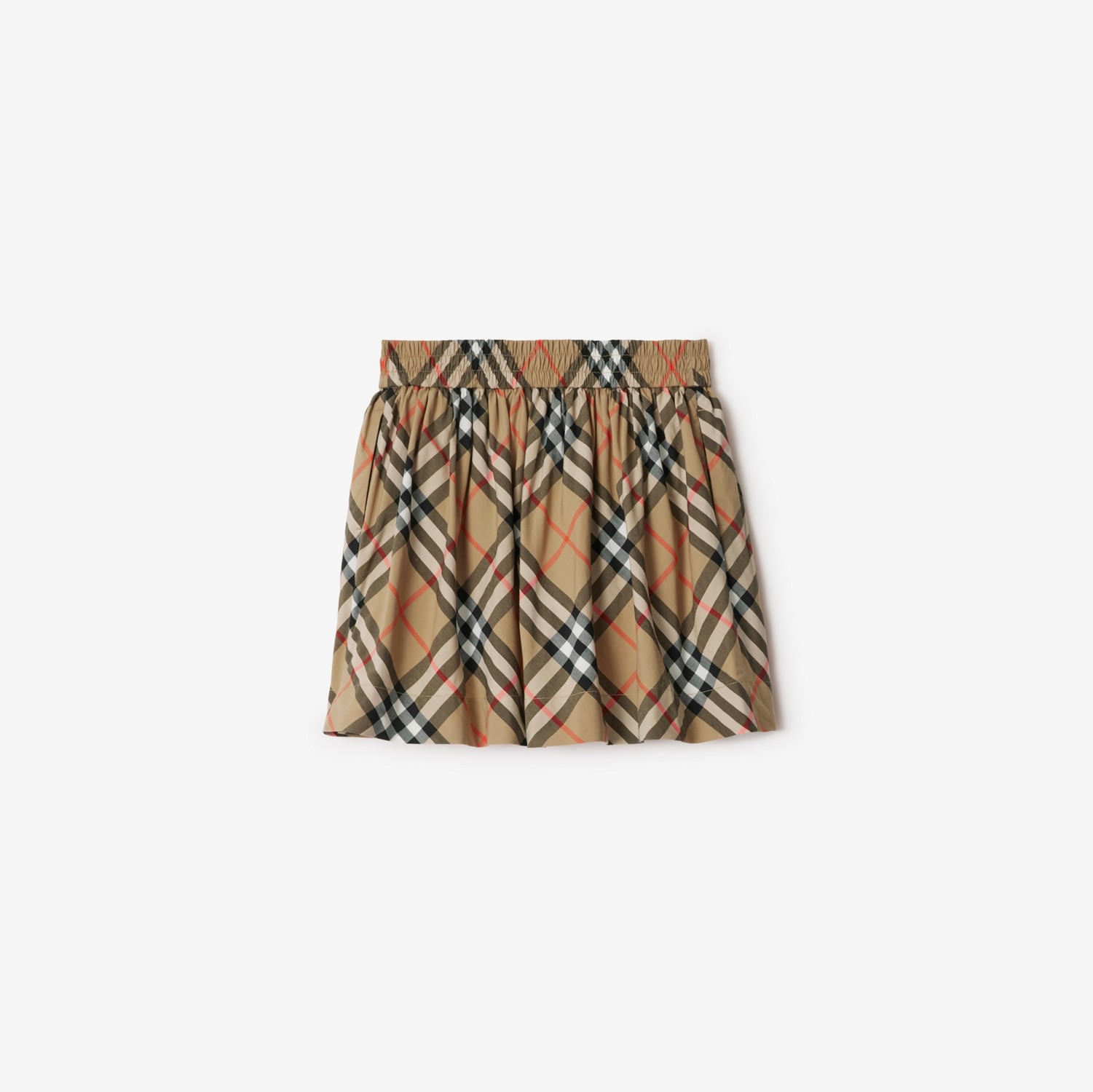 チェック コットンスカート (サンド) | Burberry®公式サイト