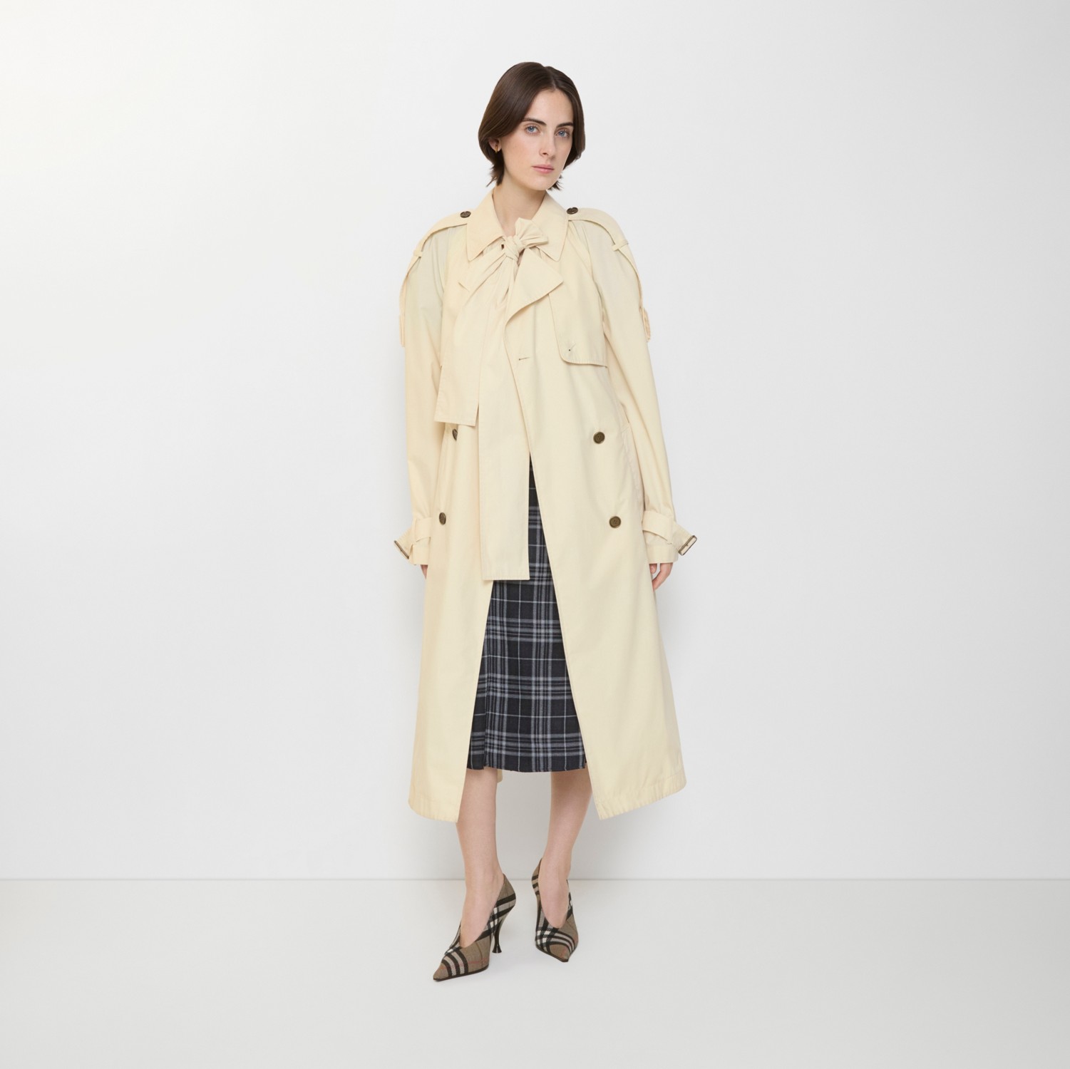 ロング キャンバス トレローズ トレンチコート (ツンドラベージュ