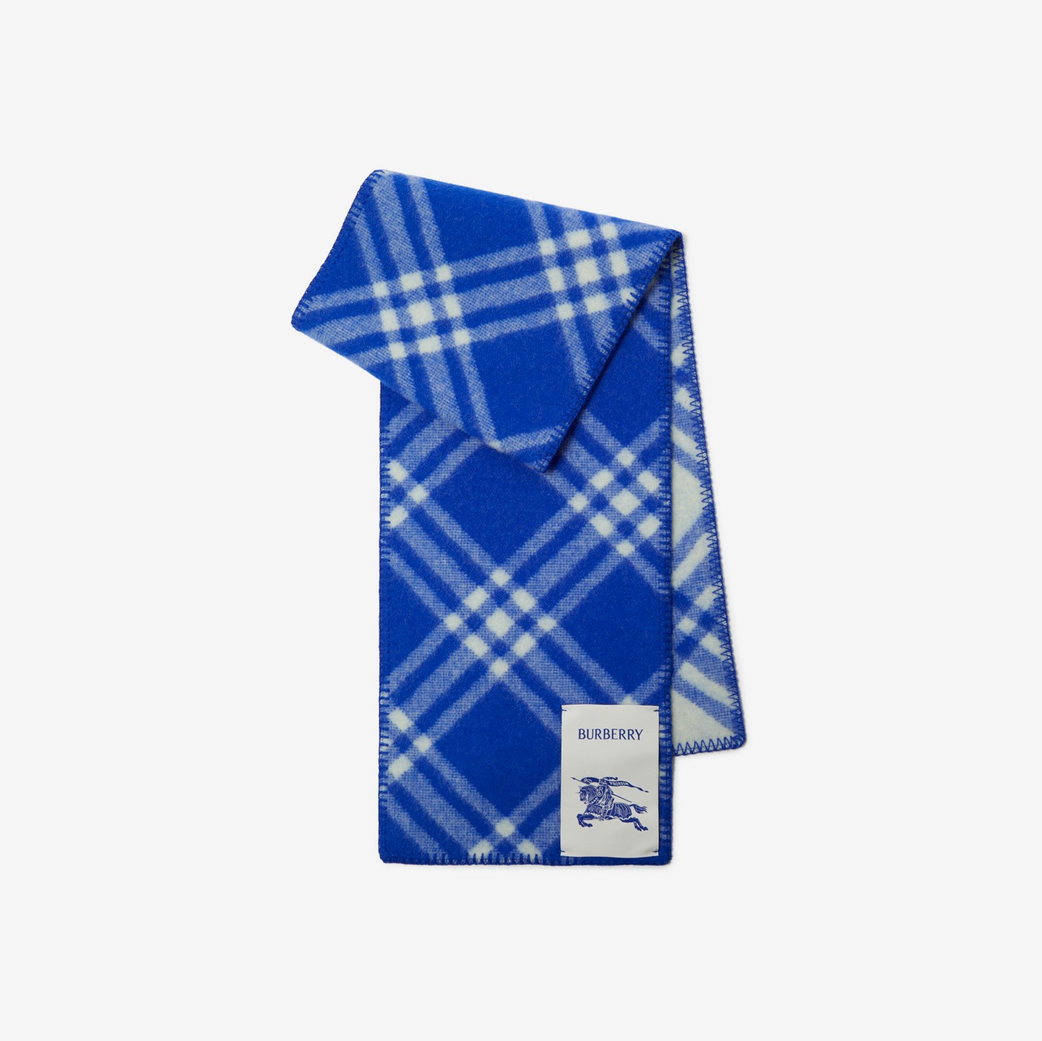 チェック ウールスカーフ (ナイトブルー) | Burberry®公式サイト