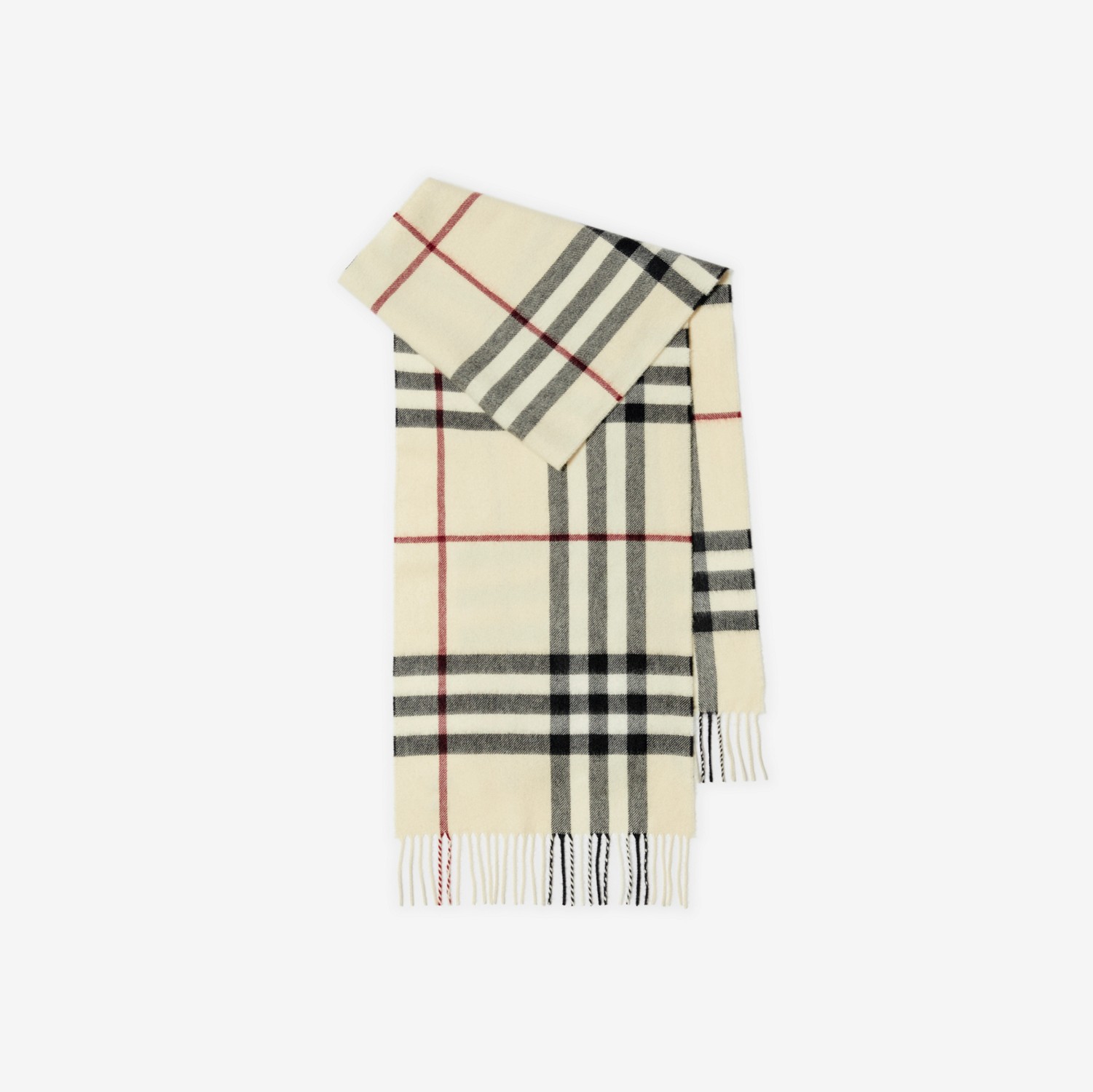 チェック カシミアスカーフ (ストーン) | Burberry®公式サイト