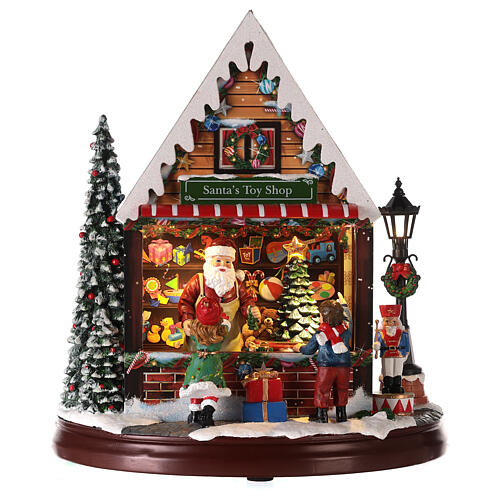 Santa's toy shop scenery 25x25x15 cm | online sales on HOLYART.com