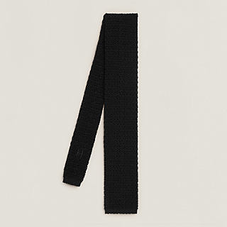 シルクニットタイ 6 cm 《ユニ》 - ブラック | Hermès - エルメス-公式