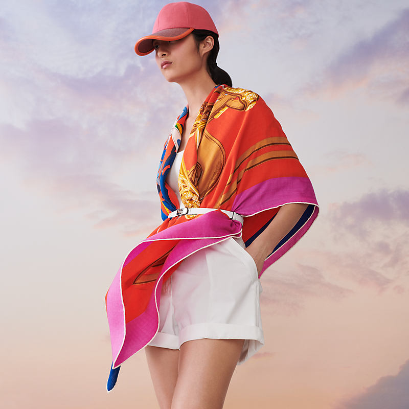 Brides de Gala Applique Pique shawl 140 | Hermès Singapore