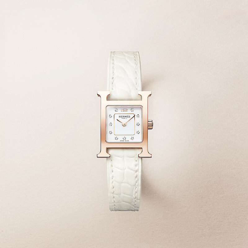 Heure H watch, Mini model, 21 mm - Orange | Hermès USA