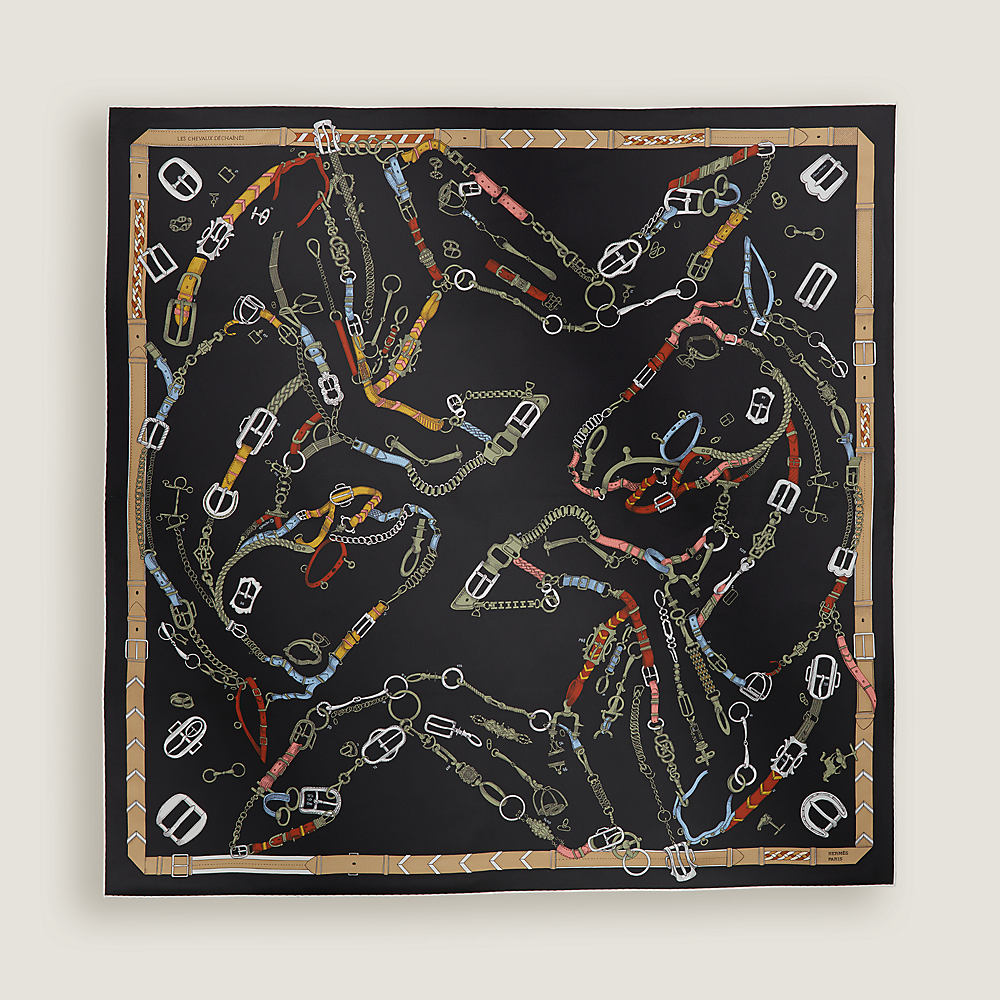 Les Chevaux Dechaines scarf 90 | Hermès USA