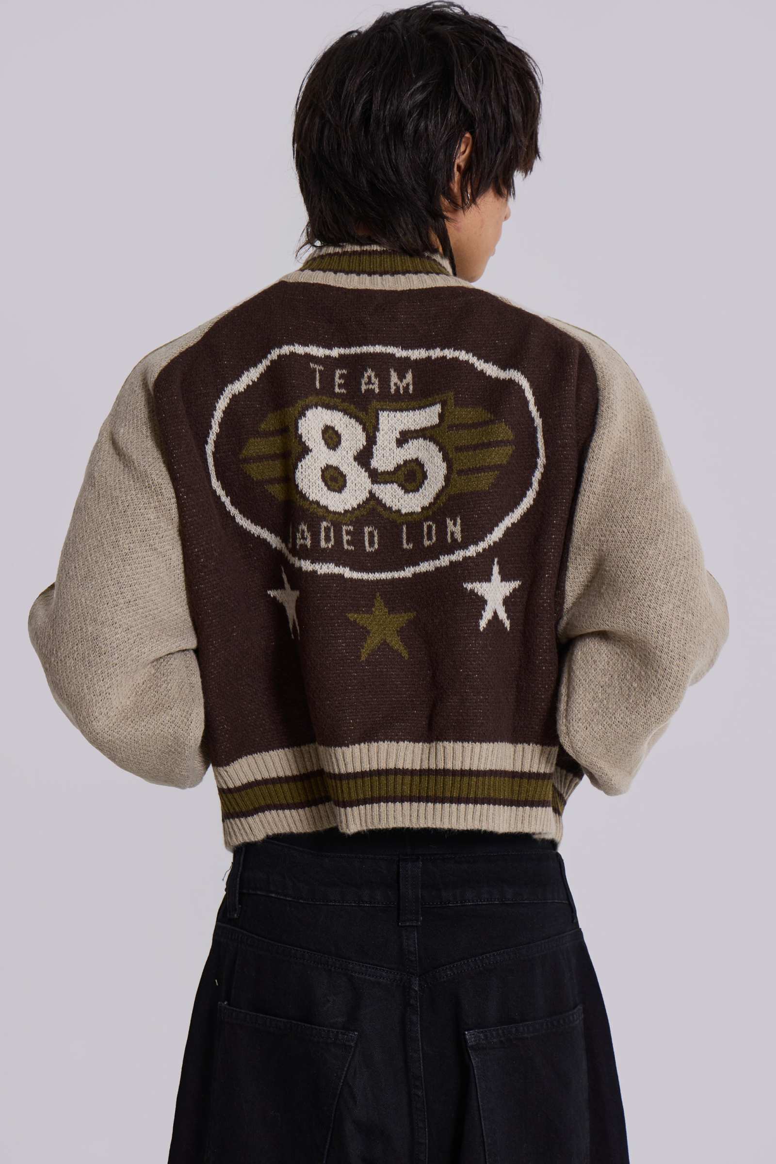 Team 85 Knitted Bomber Jacket | Jaded London | Clothing