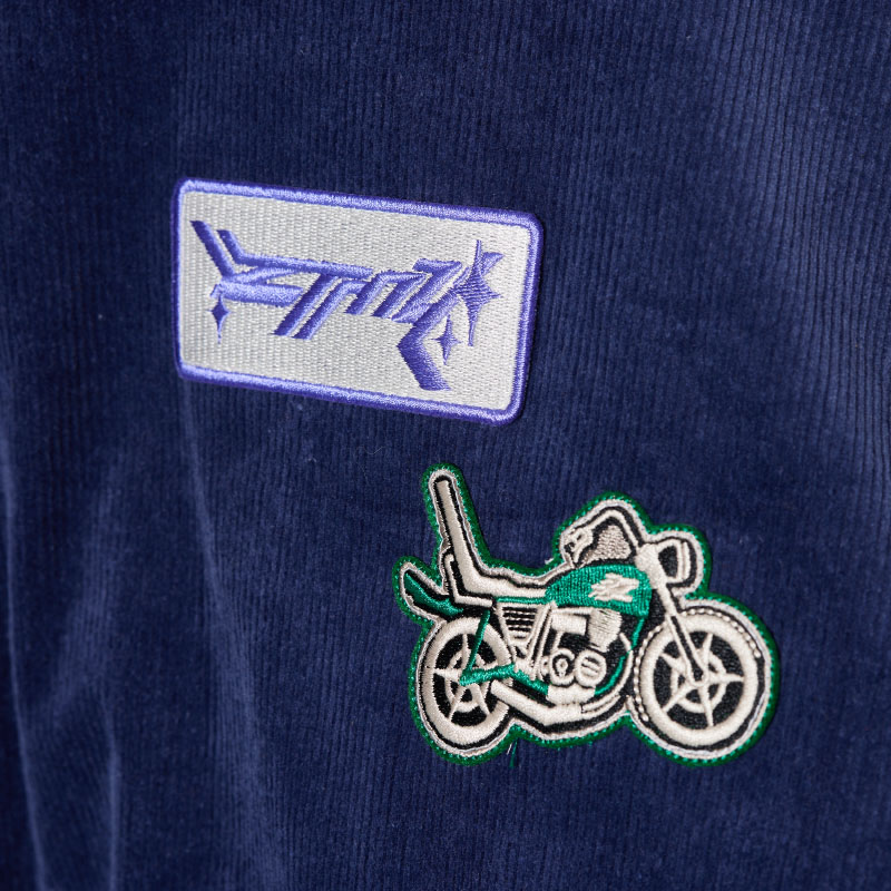 Corduroy Wappen Jacket (Navy) - ZUTOMAYO MART