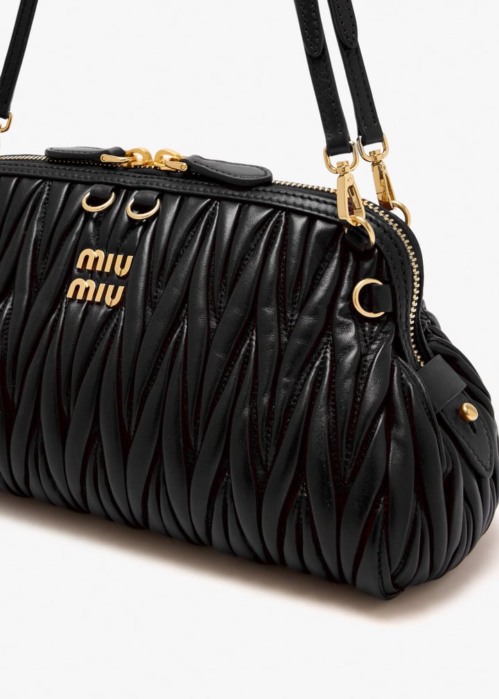 Miu Miu Matelassé nappa leather clutch for Women - Black in UAE