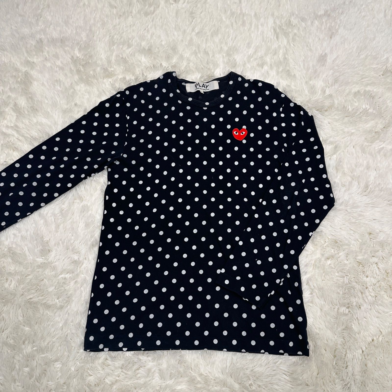 PLAY COMME des GARÇONS ドット柄 長袖 Tシャツ L ロンT ポルカドット