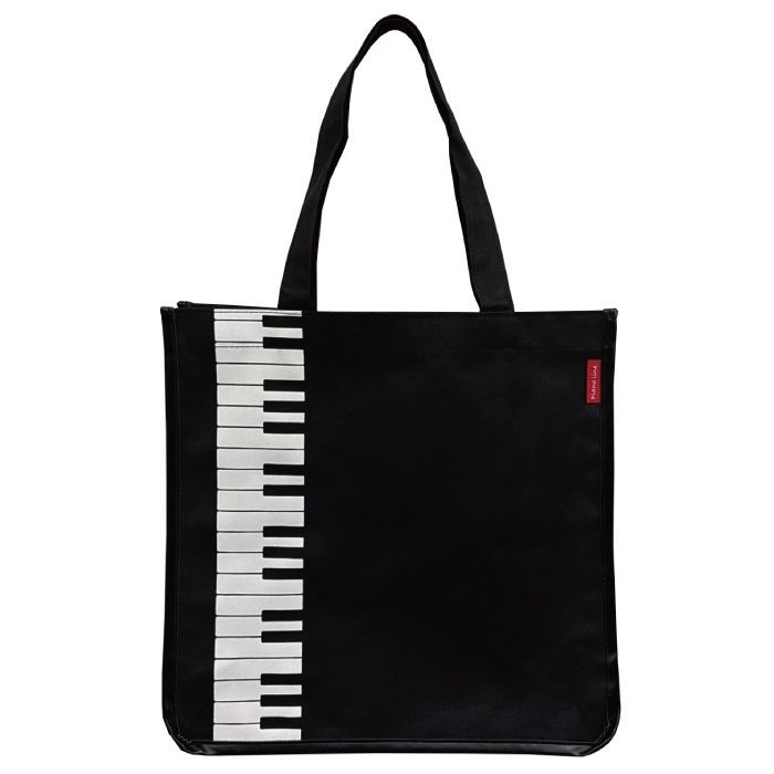 レッスンバッグ スクエア トートバッグ ピアノ 鍵盤 大容量 音楽 鞄