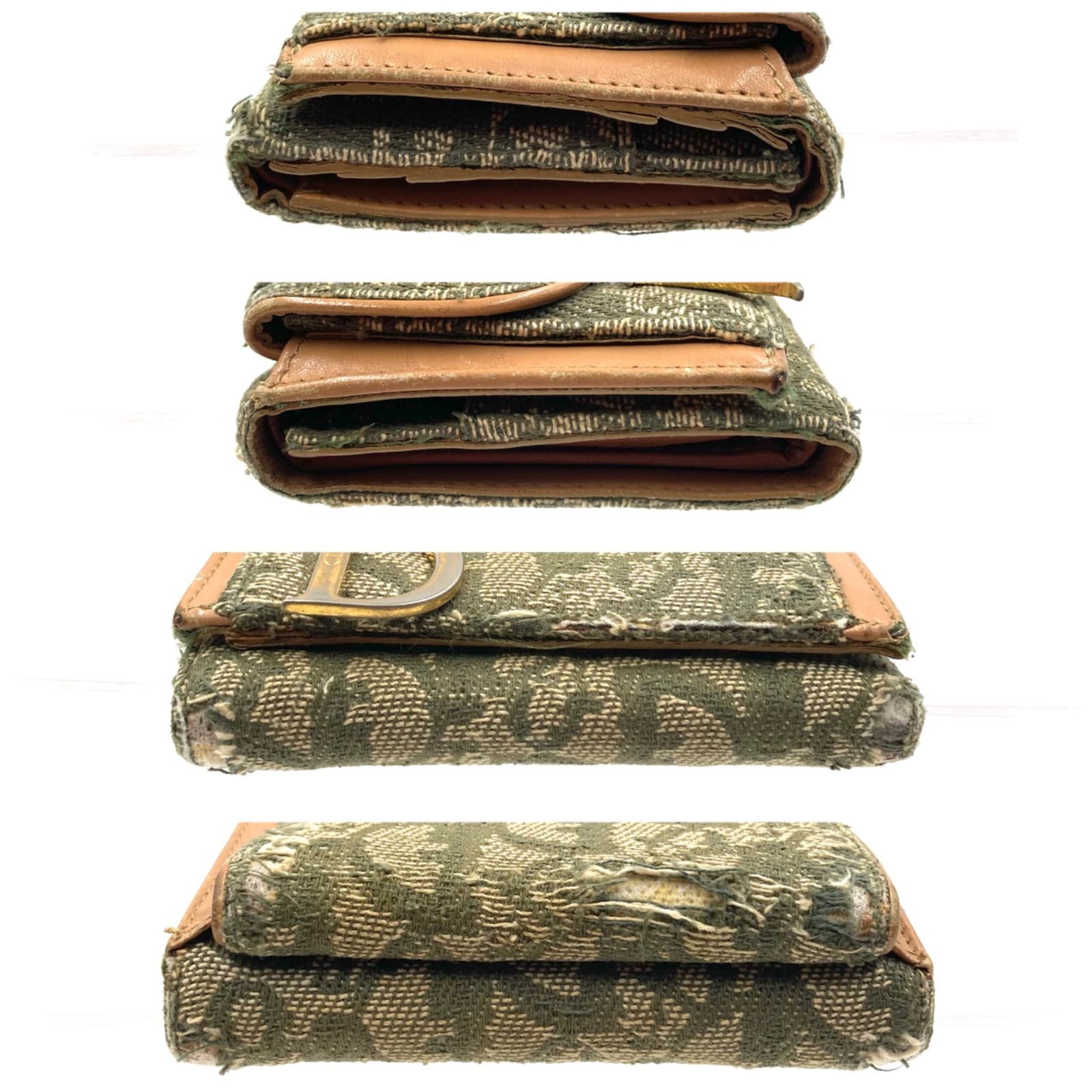 Christian Dior クリスチャンディオール サドル 三つ折り財布