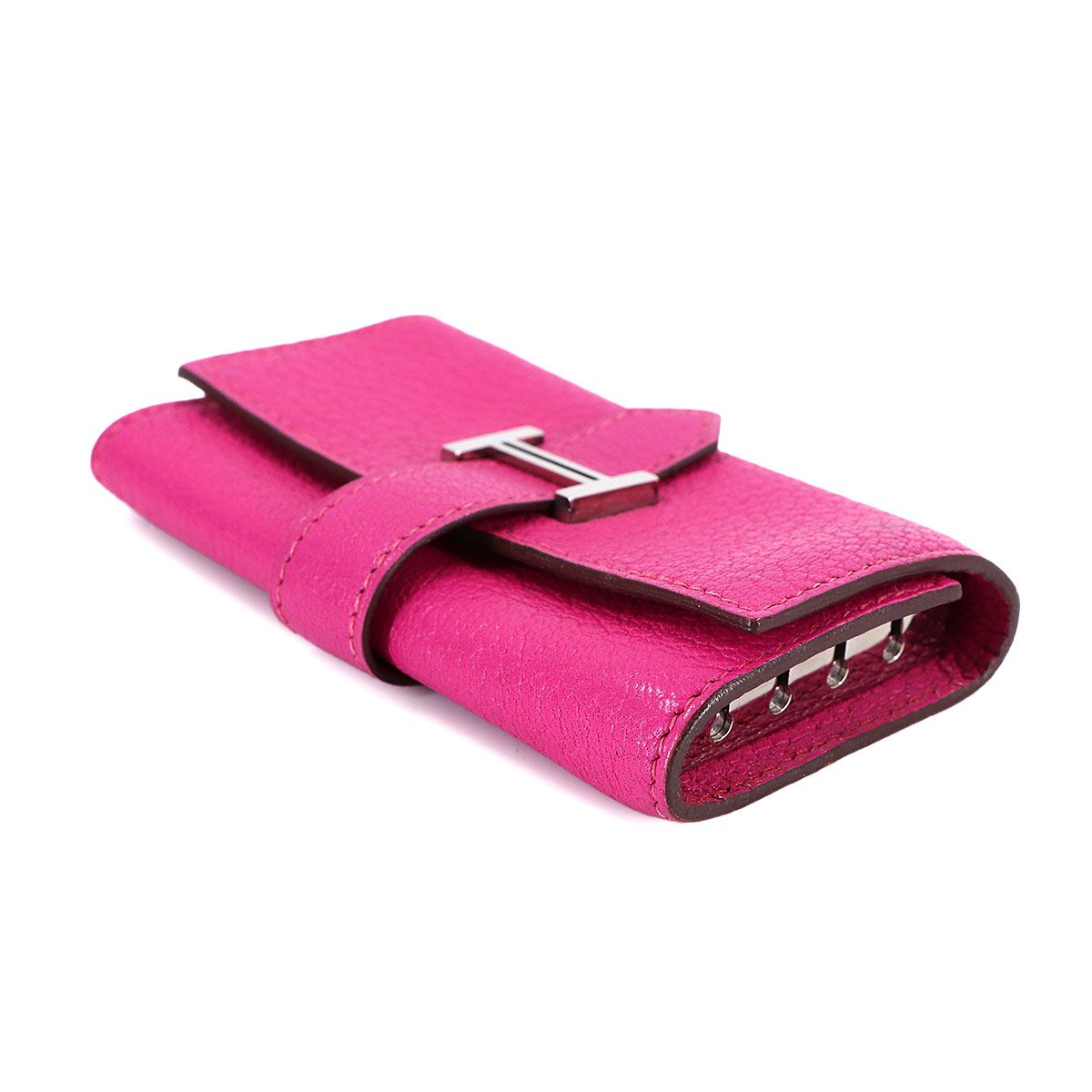 エルメス HERMES ベアン キーケース 4連 シェーブル ローズ