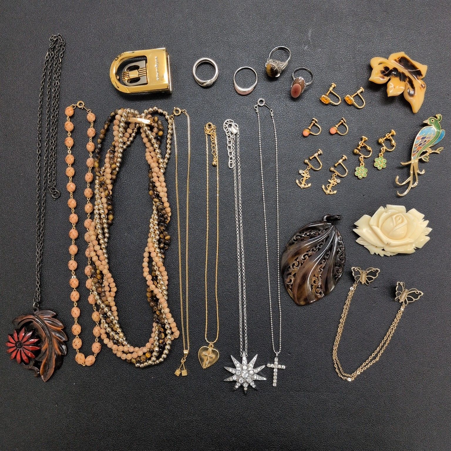 遺品整理まとめて□81】ジュエリー K18GF SILVER AGATHA courreges