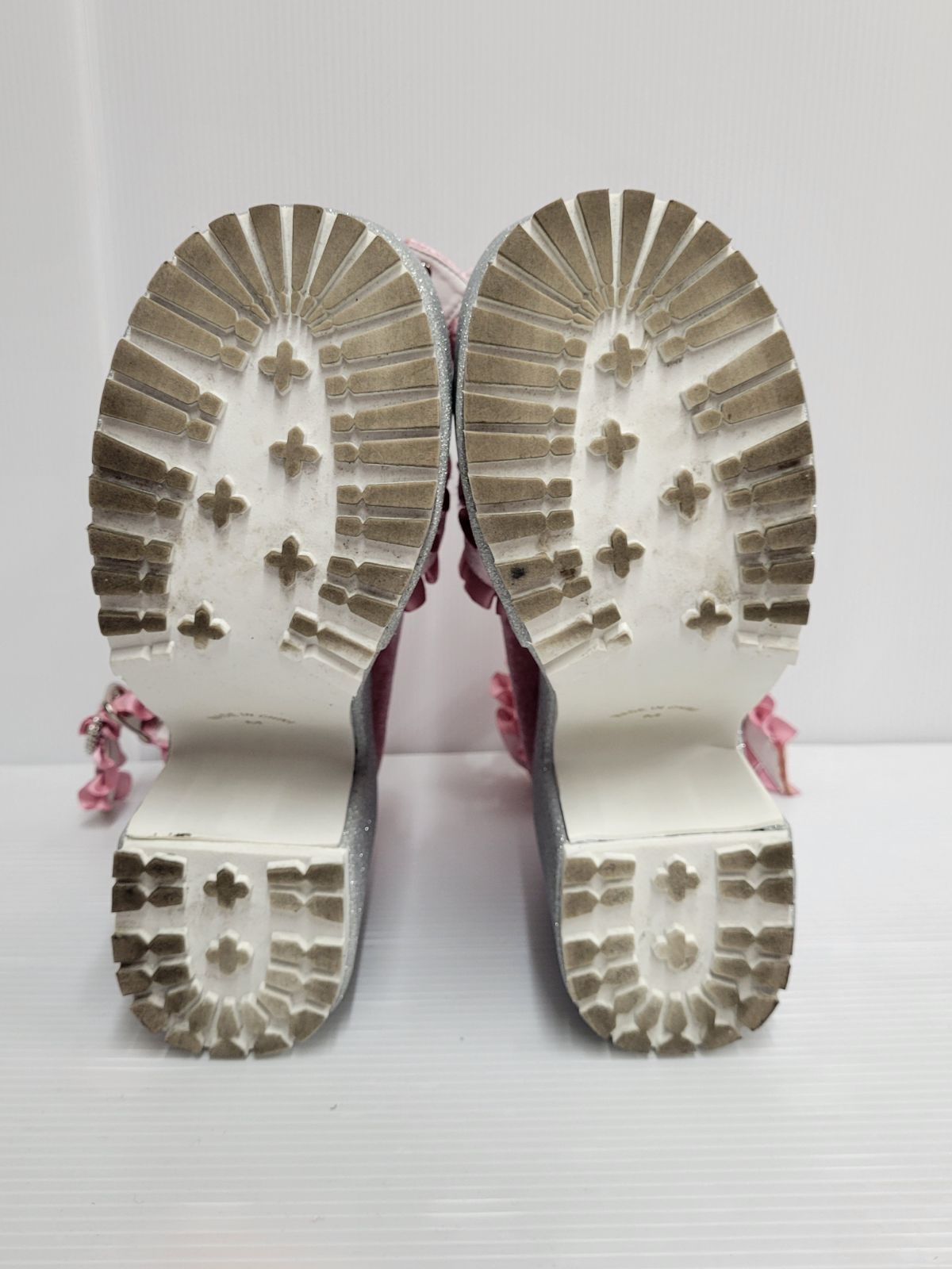 Ank Rouge】キラキラビジューベロアリボン厚底シューズ M - メルカリ