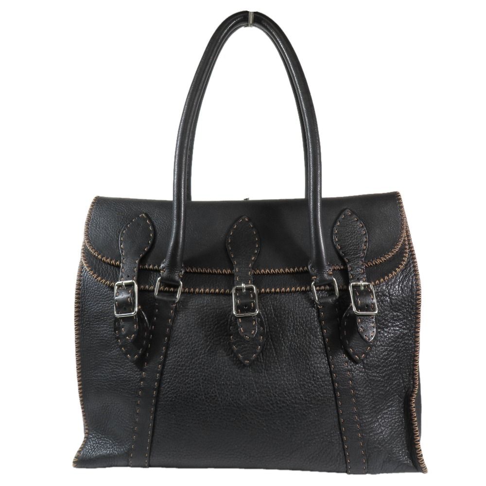 良品 FENDI フェンディ Selleria セレリア レザー ハンドバッグ トート