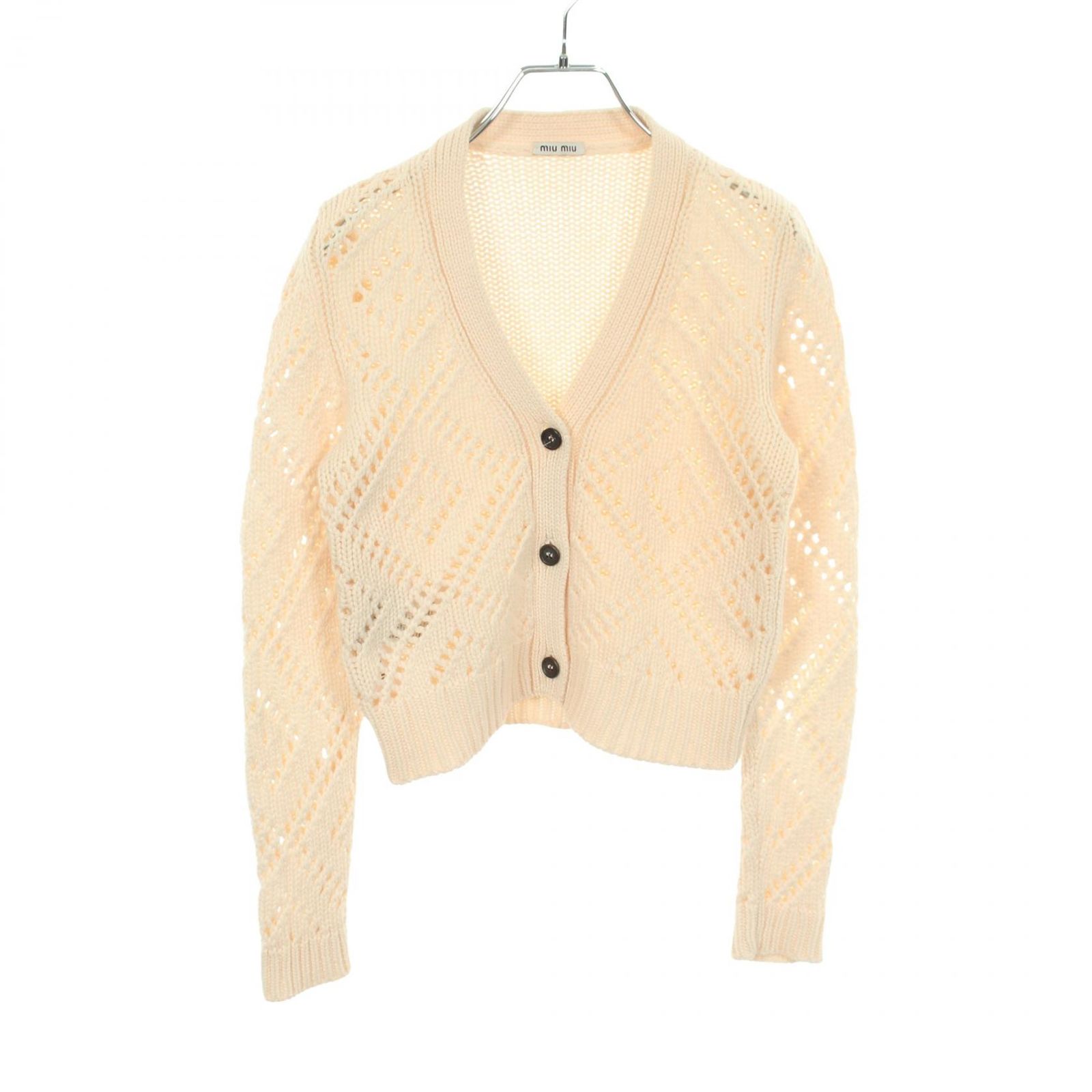 ミュウ ミュウ Miu Miu カーディガン クロシェ MMC863 カシミヤ