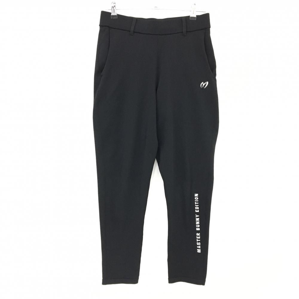 超美品】マスターバニー パンツ 黒 ロゴワッペン ウエストゴム メンズ