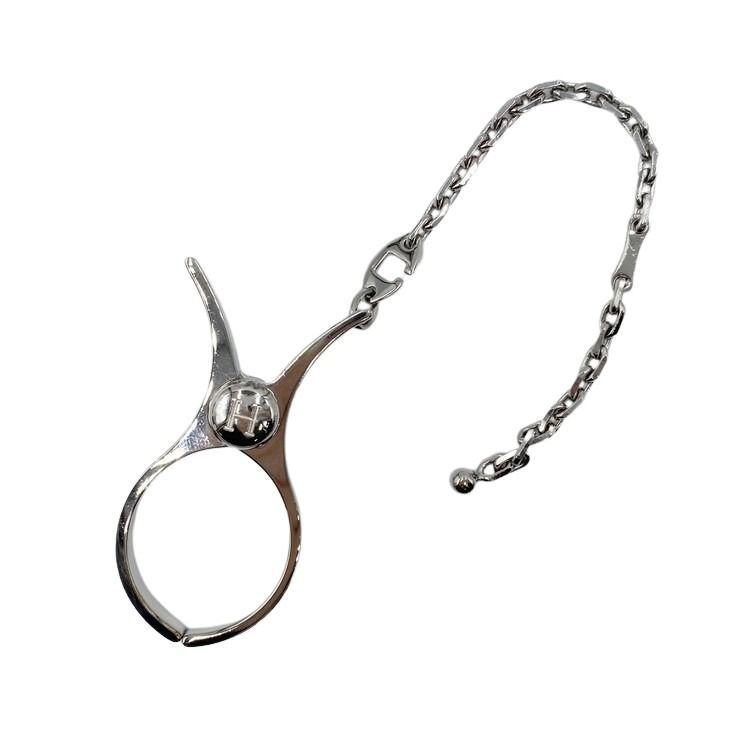 HERMES エルメス グローブホルダー フィルー 000833G シルバー メタル