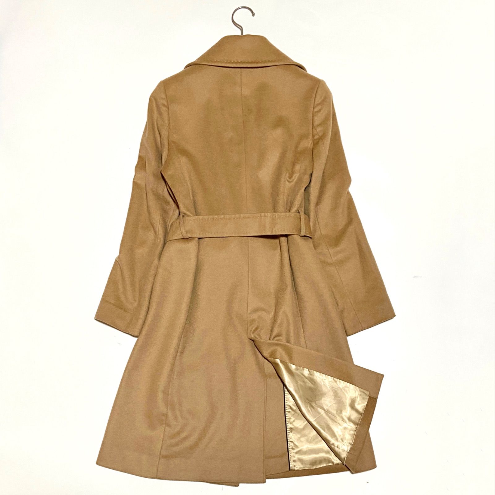 美品 INED イネド カシミヤロングコート ベルテッド ベルト cashmere