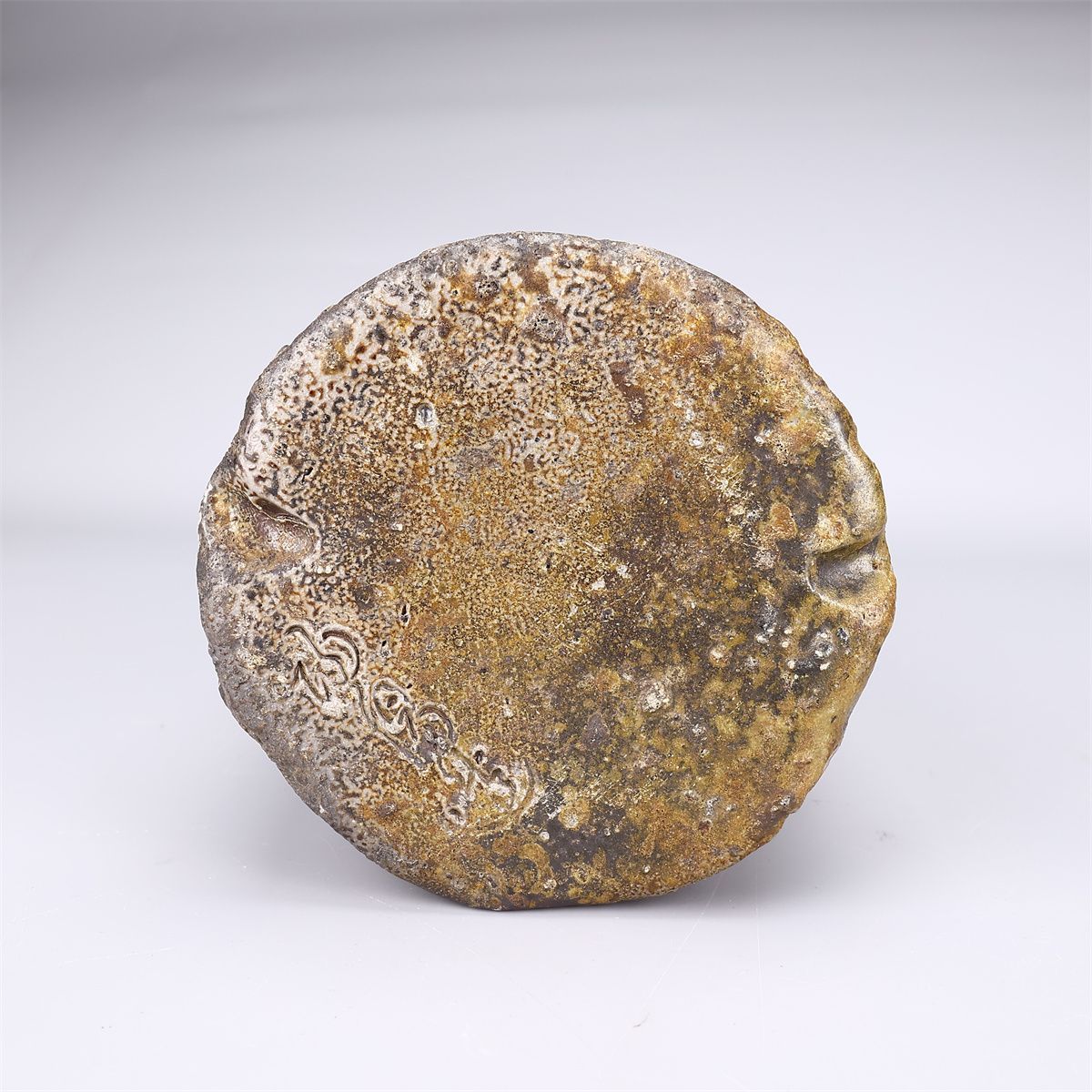 人間国宝 【金重陶陽】作 備前 水指 花入／共箱付 美品Sg！CN526